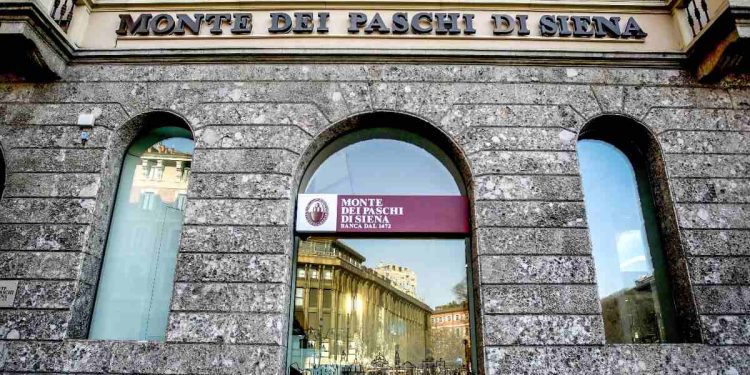 Monte dei Paschi di Siena, la sede di Piazza Cordusio a Milano (ANSA 2025, Mourad Balti Touati)