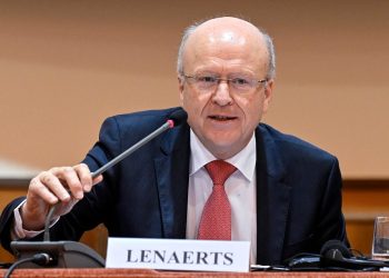 Il presidente della Corte di Giustizia dell'Unione Europea, Koen Lenaerts (Ansa)