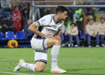 Mehdi Taremi in trasferta con l'Inter sul campo del Como (Foto Ansa)