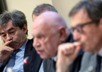 Il presidente dell'Anm Cesare Parodi con il ministro della Giustizia Carlo Nordio (ANSA 2025, Massimo Percossi)