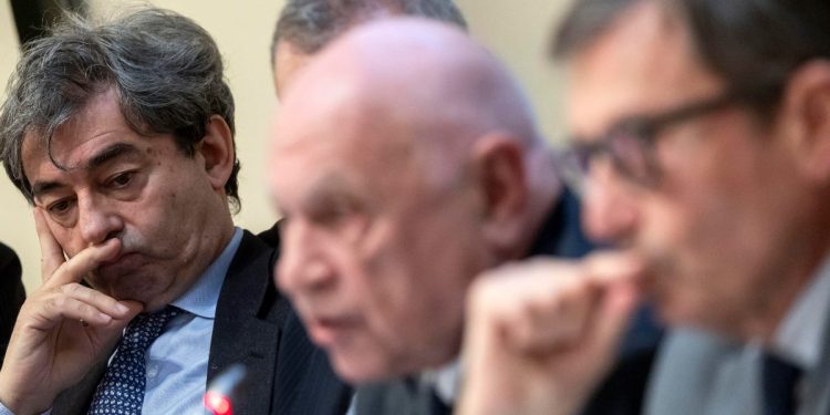 Il presidente dell'Anm Cesare Parodi con il ministro della Giustizia Carlo Nordio (ANSA 2025, Massimo Percossi)