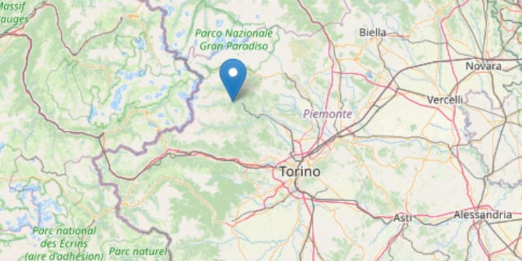 Terremoto oggi a Torino (Foto: INGV)