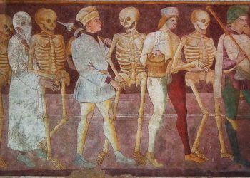 Trionfo e danza della morte di Giacomo Borlone de Buschis (particolare, CC Mattana)
