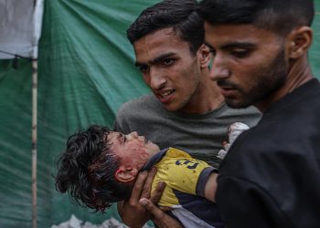 Nella Striscia di Gaza (Ansa)