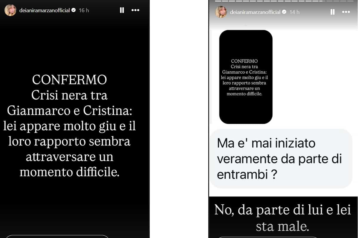 gianmarco steri e cristina ferrara in crisi