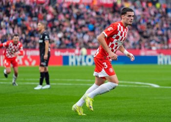 Gutierrez dopo un gol col Girona (Foto Ansa)