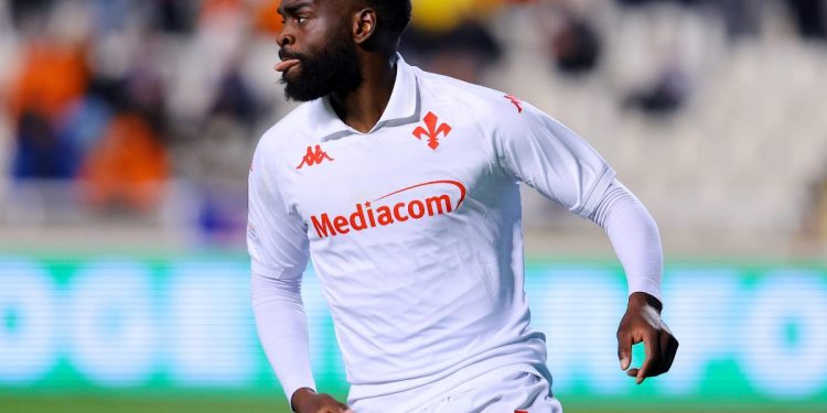 Ikoné in trasferta con la Fiorentina (Foto Ansa)