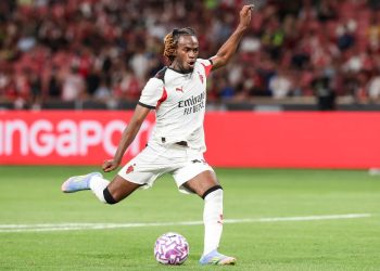 Warren Bondo in amichevole col Milan (Foto Ansa)