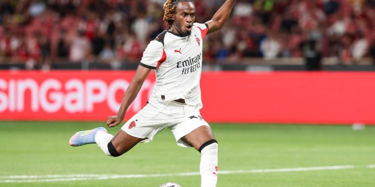 Warren Bondo in amichevole col Milan (Foto Ansa)