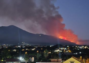 L'incendio sul Vesuvio