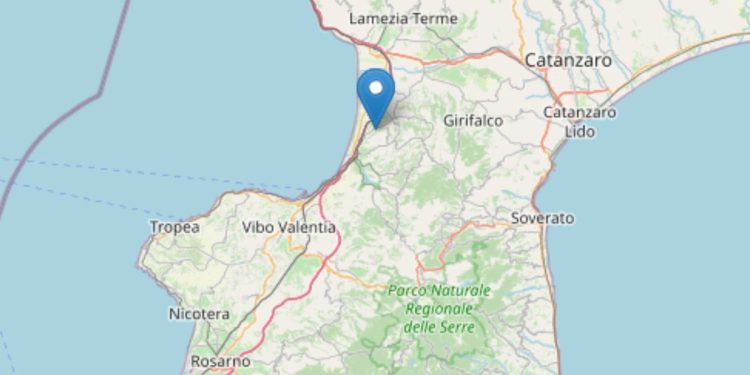 Terremoto oggi a Vibo Valentia (Foto: INGV)