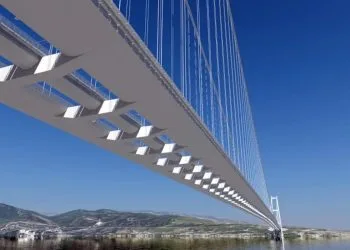 Il ponte sullo Stretto (rendering) (Foto: ANSA)