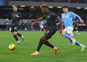 Oluwafisayo Dele-Bashiru in azione con la Lazio (Foto Ansa)