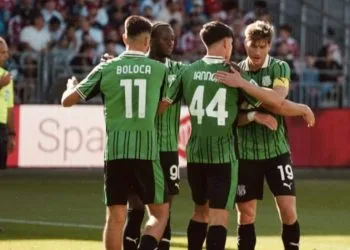 Il Sassuolo in amichevole (da facebook.com/officialsassuolocalcio)