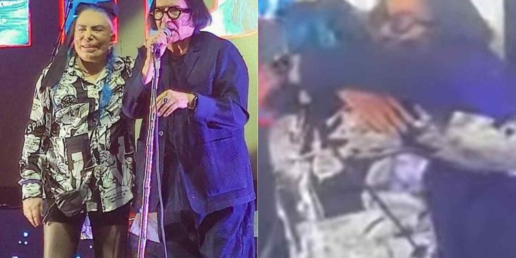 Loredana Bertè e Renato Zero abbraccio
