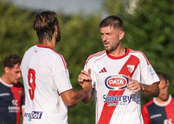 Il Mantova in amichevole (da facebook.com/mantova1911)