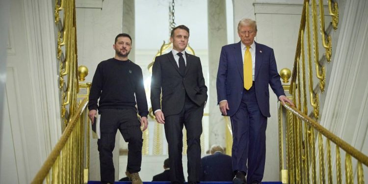Macron, Trump e Zelensky