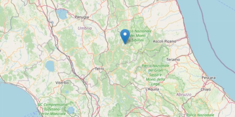 Terremoto oggi a Perugia (Foto: INGV)