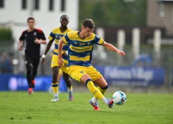 Adrian Benedyczak in amichevole con il Parma (da facebook.com/parmacalcio1913)
