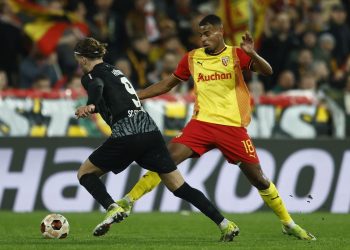 Andy Diouf del Lens in Europa League (Foto Ansa)