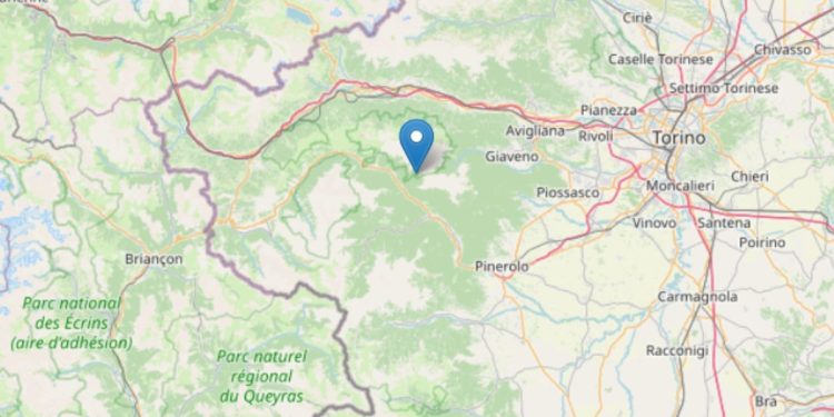 Terremoto oggi a Torino (Foto. INGV)