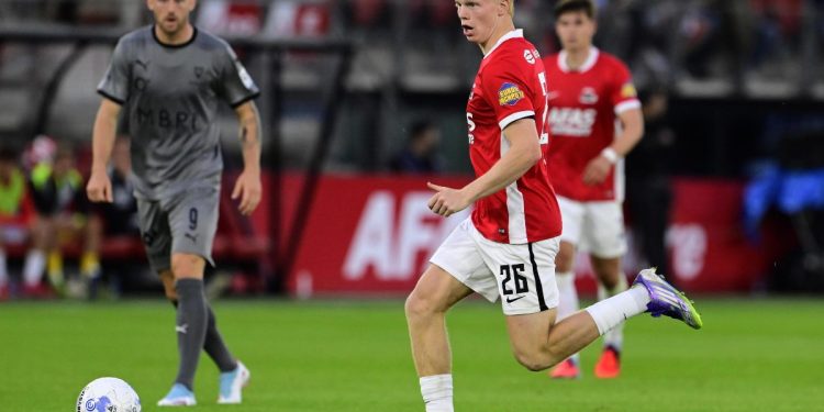 Kees Smit dell'AZ Alkmaar in Conference League (Foto Ansa)