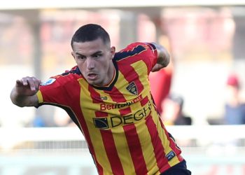 Krstovic in partita col Lecce (Foto Ansa)