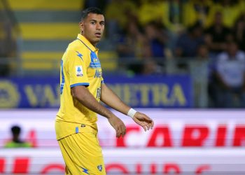 Walid Cheddira ai tempi del Frosinone (Foto Ansa)