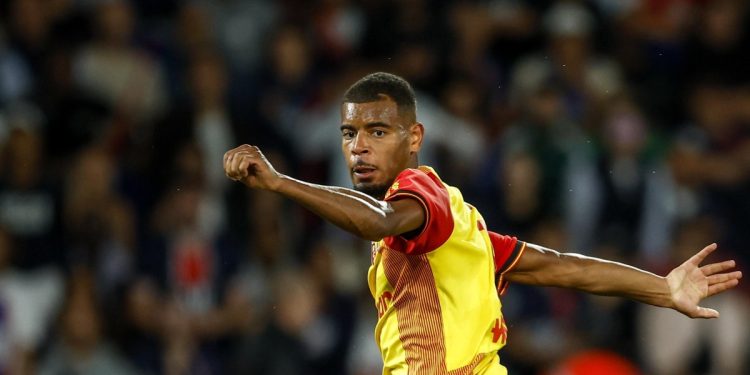 Andy Diouf con la maglia del Lens (Foto Ansa)