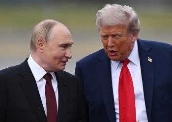 vladimir Putin e Donald Trump al summit di Anchorage, Alaska, USA (Ansa)