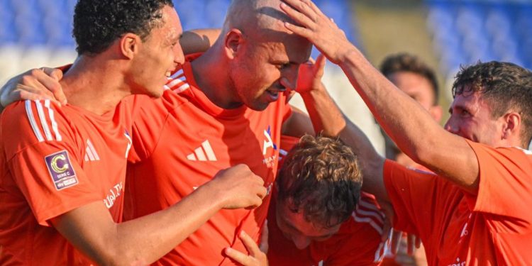 L'esultanza dell'Alcione Milano (da facebook.com/Alcione1952)