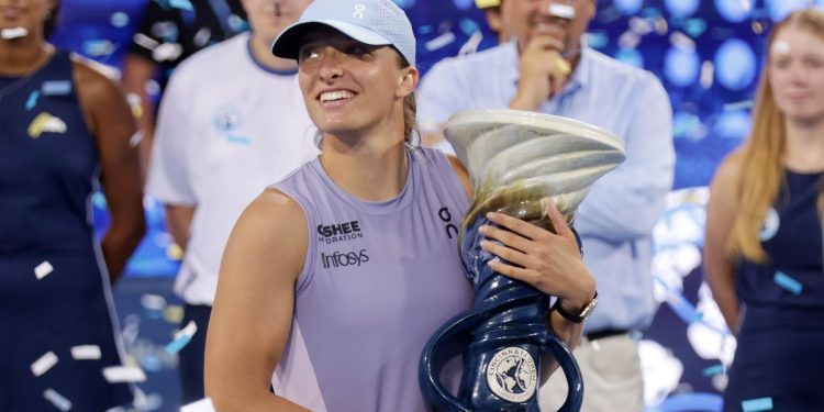 Iga Swiatek ha vinto il Cincinnati Open 2025 (Foto ANSA)