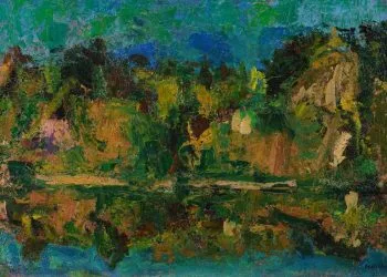 Ennio Morlotti, "Paesaggio a Imbersago (L'Adda)" (1975-84) (foto dal web)