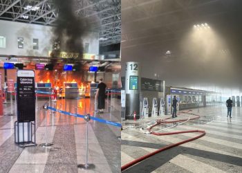 Incendio al Terminal 1 di Malpensa