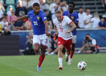 Andy Diouf con la Francia Under 21 (Foto ANSA)