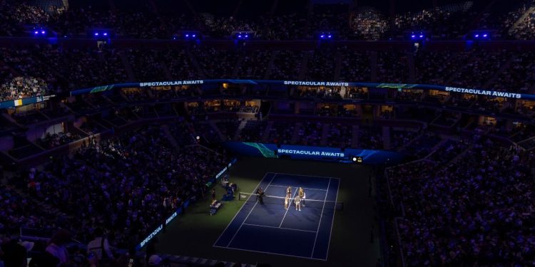 L'Arthur Ashe Stadium, campo principale degli Us Open (Foto ANSA)