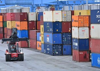 Container al porto di Genova (Ansa)