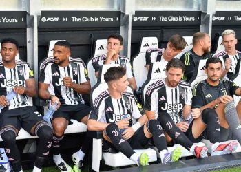 La panchina della Juventus durante la sfida contro la Next Gen (Foto Ansa)