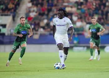 Moise Kean della Fiorentina in Conference League (Foto Ansa)