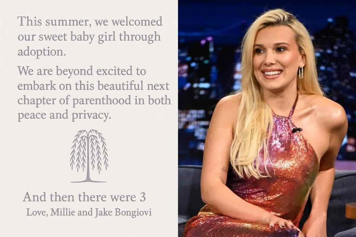 millie bobby brown ha adottato una bimba