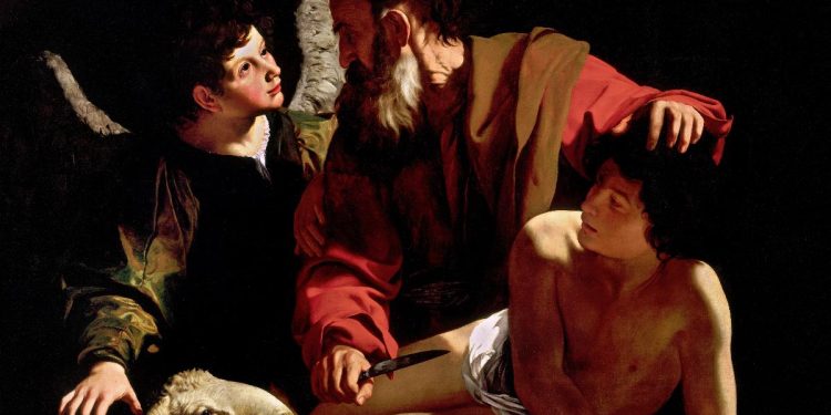 Caravaggio, "Sacrificio di Isacco" (1598, Princeton)