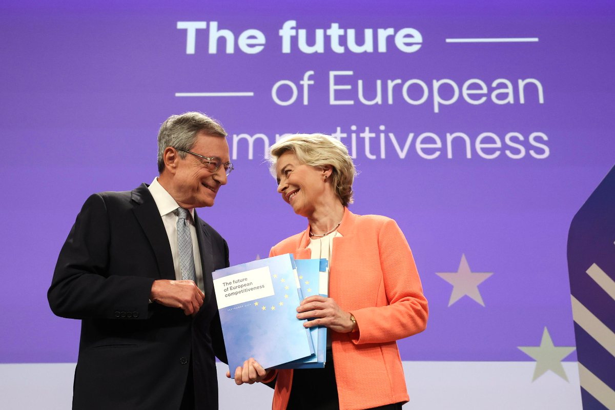 Draghi e Von der Leyen, UE