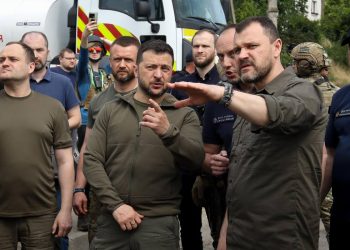 Zelensky con il Ministro dell'Interno a Kherson