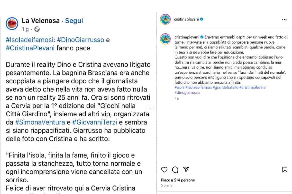 dino giarrusso cristina plevani isola dei famosi
