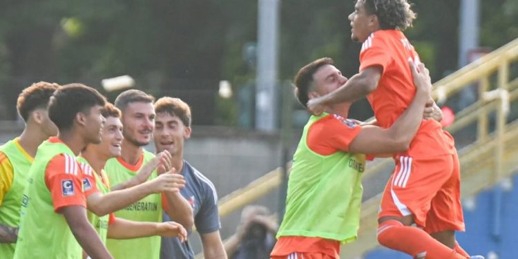 L'esultanza dell'Alcione Milano (da facebook.com/SerieCofficial)