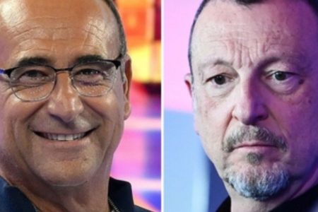 Carlo Conti e Amadeus (collage)