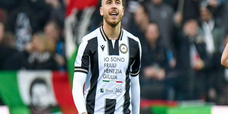 Sandi Lovric con la maglia dell'Udinese