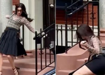 Anne Hathaway caduta set