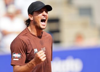 L'urlo di Luciano Darderi (Foto ANSA)