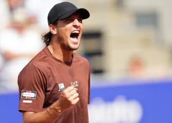 L'urlo di Luciano Darderi (Foto ANSA)